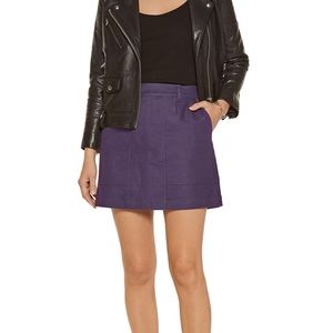 TOMAS MAIER Purple Brushed-cotton mini skirt Sz 2